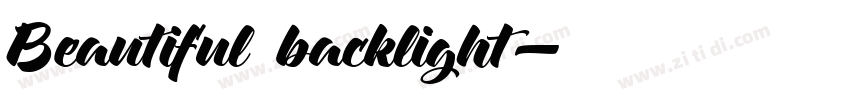 Beautiful backlight字体转换